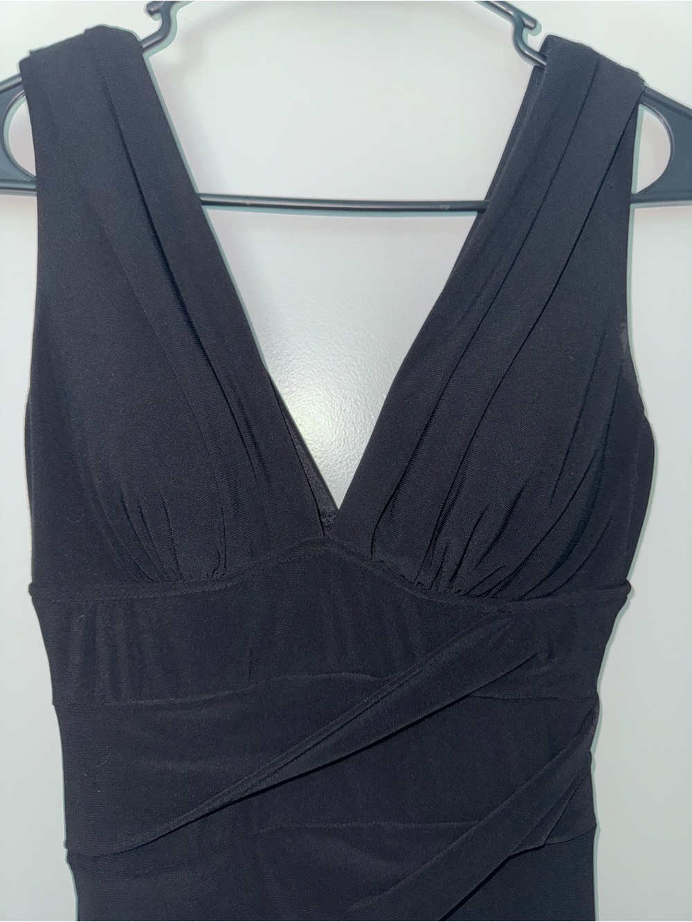 Emerald Sundae Black Sleeveless V-Neck Dress